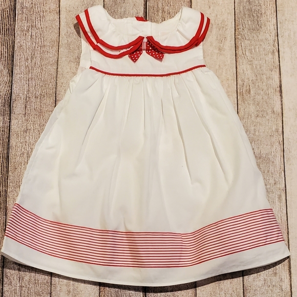 Janie & Jack Watermelon Love Ruffle Collar Ribbon Dress Baby Girls 0-3M NWT - Picture 1 of 7